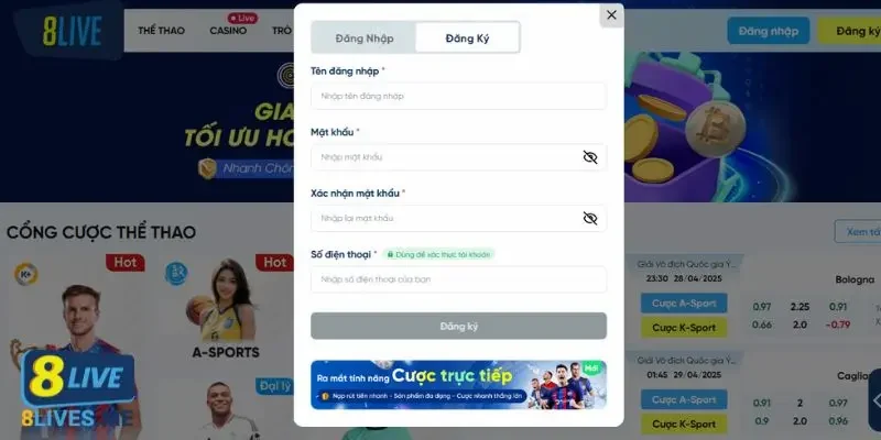 Đăng ký account cho người mới
