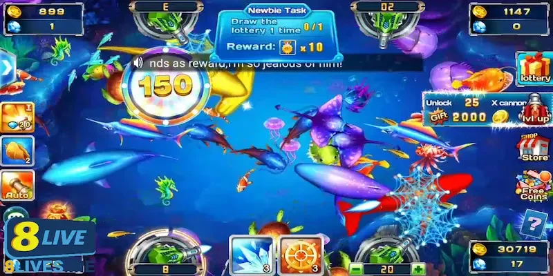 Lối chơi game bắn cá Hải Vương 3D trực tuyến dễ tiếp cận nhưng đầy thử thách