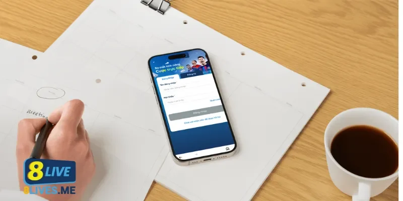 Quy trình đăng nhập 8Live trên điện thoại