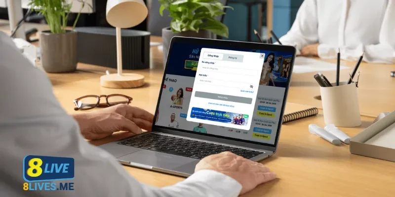 Quy trình đăng nhập 8Live trên máy tính